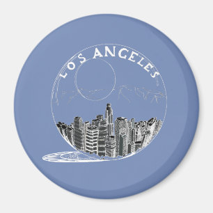Aimant Ville dans un bol de verre. Los Angeles