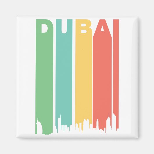 Aimant Ville de Dubaï vintage (Devant)