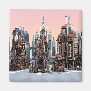 Aimant Ville de fantasy futuriste Art de la skyline de sc