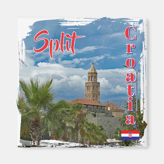 Aimant Ville de Split en Croatie, voyage (Devant)