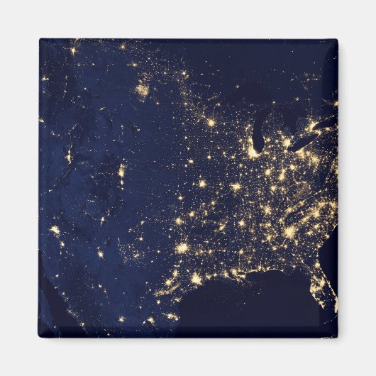 Aimant Ville Des États-Unis La Nuit. (Devant)