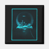 Aimant Ville d'Imaginaire dans un globe de neige avec un  (Devant)