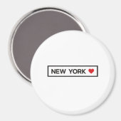 Aimant Ville State Pays Accueil I Love New York (Recto/Verso)