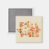 Aimant Villes d'automne Aquarelle fleur sauvage feuille a (Recto/Verso)