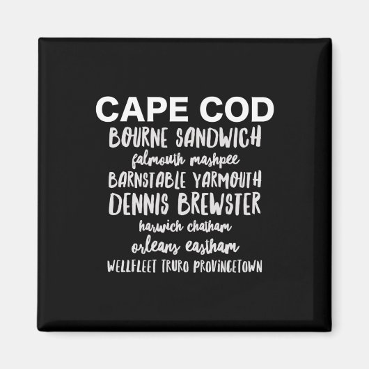 Aimant Villes de Cape Cod Provincetown Rnstable Bourne De (Devant)