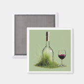 Aimant Vin Bouteille Grass (Recto/Verso)