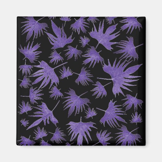 Aimant Vin canari violet Feuilles (Devant)