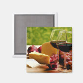 Aimant Vin de campagne, fromage et fruits (Recto/Verso)