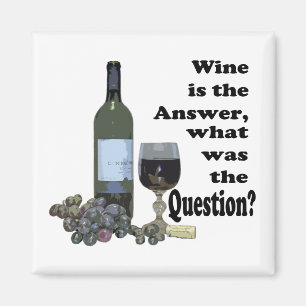 Aimant Vin drôle indiquant l'aimant