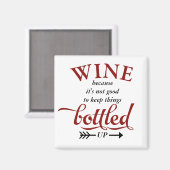 Aimant Vin En Bouteille Drôle (Recto/Verso)