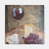 Aimant Vin et fromage (Devant)