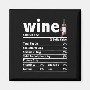 Aimant Vin Nutrition Faits Thanksgiving Christmas Food F