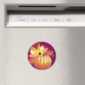 Aimant Vin pourpre orangé citrouille d'automne (In Situ (Lave-vaisselle))