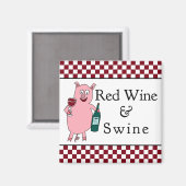 Aimant Vin rouge et porc (Recto/Verso)