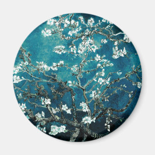 Aimant Vincent Van Gogh Almond Blossoms Dark Turquoise