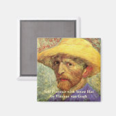 Aimant Vincent van Gogh Autoportrait avec Casquette paill (Recto/Verso)
