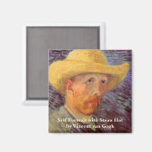 Aimant Vincent van Gogh Autoportrait avec Casquette paill (Recto/Verso)