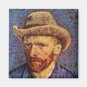 Aimant Vincent van Gogh - autoportrait avec le chapeau de