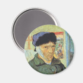 Aimant Vincent van Gogh - Autoportrait avec l'oreille ban (Recto/Verso)