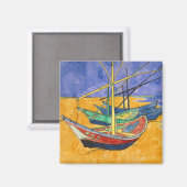 Aimant Vincent van Gogh - Bateaux de pêche sur la plage (Recto/Verso)
