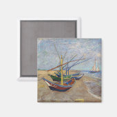 Aimant Vincent van Gogh - Bateaux de pêche sur la plage (Recto/Verso)