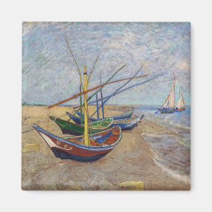 Aimant Vincent van Gogh - Bateaux de pêche sur la plage