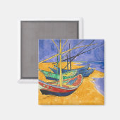 Aimant Vincent van Gogh | Bateaux de pêche sur la plage (Recto/Verso)