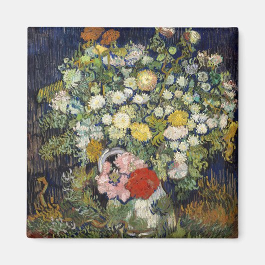 Aimant Vincent van Gogh - Bouquet de fleurs dans un vase (Devant)