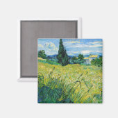 Aimant Vincent van Gogh - Champ de blé vert avec Cypress (Recto/Verso)