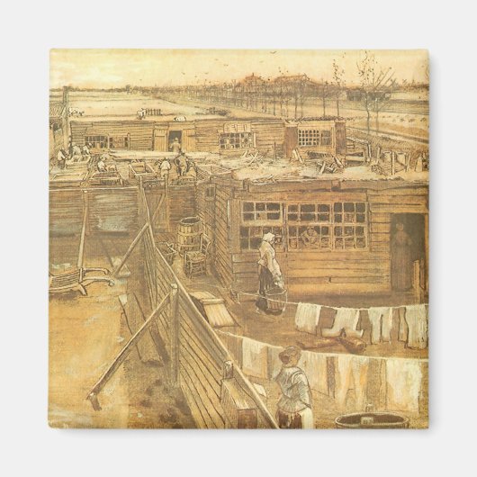 Aimant Vincent van Gogh - Chantier de charpentier et buan (Devant)