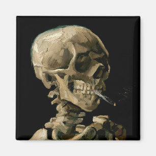 Aimant Vincent van Gogh - Crâne avec cigarette allumée