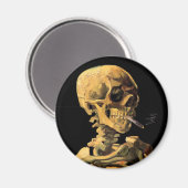 Aimant Vincent Van Gogh - Crâne avec cigarette brûlante (Recto/Verso)