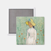 Aimant Vincent van Gogh - Fille en blanc (Recto/Verso)