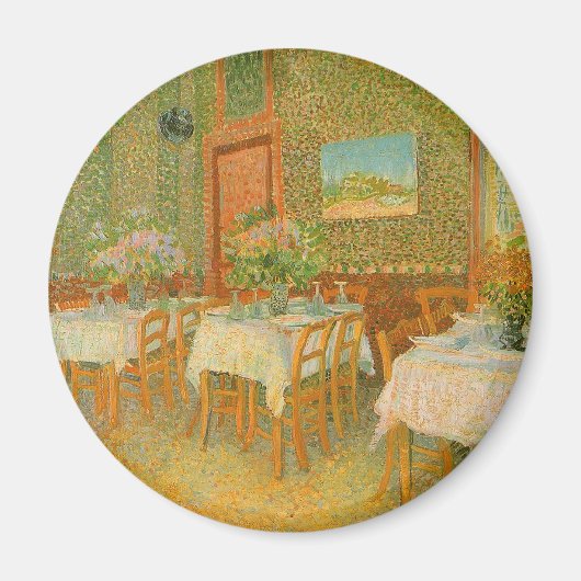 Aimant Vincent van Gogh - Intérieur d'un restaurant (Devant)
