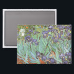 Aimant Vincent van Gogh - Irises<br><div class="desc">Irises (1889) de Van Gogh est un post impressionnisme vintage de peinture de nature fleurie d'art. Un groupe d'iris à barbe violet et une seule fleur d'iris blanc poussent dans un jardin. C'était l'une de ses premières peintures alors qu'il était à l'asile à Saint-Rémy-de-Provence. En 1987, il est devenu le...</div>