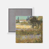 Aimant Vincent van Gogh - Jardin en fleurs (Recto/Verso)