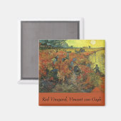 Aimant Vincent van Gogh - Le vignoble rouge (Recto/Verso)