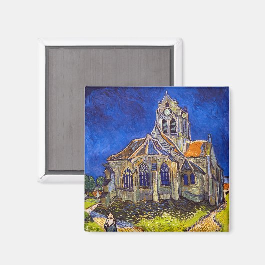 Aimant Vincent van Gogh - L'église d'Auvers (Recto/Verso)