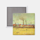 Aimant Vincent van Gogh - Les usines à Asnieres (Recto/Verso)