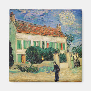 Aimant Vincent van Gogh   Maison Blanche à la Nuit, 1890
