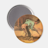 Aimant Vincent van Gogh - Man Stooping w Stick ou Spade (Recto/Verso)