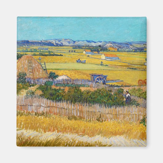 Aimant Vincent van Gogh - Moisson à La Crau (Devant)