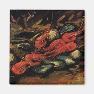 Aimant Vincent van Gogh - Moules et crevettes à vie morte