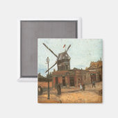 Aimant Vincent van Gogh - Moulin de la Galette, Windmill (Recto/Verso)