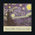 Aimant Vincent van Gogh - Nuit étoilée<br><div class="desc">Starry Night (1889) de Vincent van Gogh est un post impressionnisme vintage de peinture de paysage d'art. Vue sur une ville dans une vallée la nuit avec les nuages tourbillonnants, les étoiles brillant et une belle lune jaune dorée croissant. Il a été peint pendant la journée de mémoire et est...</div>