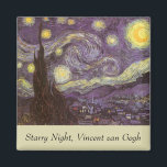 Aimant Vincent van Gogh - Nuit étoilée<br><div class="desc">Starry Night (1889) de Vincent van Gogh est un post impressionnisme vintage de peinture de paysage d'art. Vue sur une ville dans une vallée la nuit avec les nuages tourbillonnants, les étoiles brillant et une belle lune jaune dorée croissant. Il a été peint pendant la journée de mémoire et est...</div>