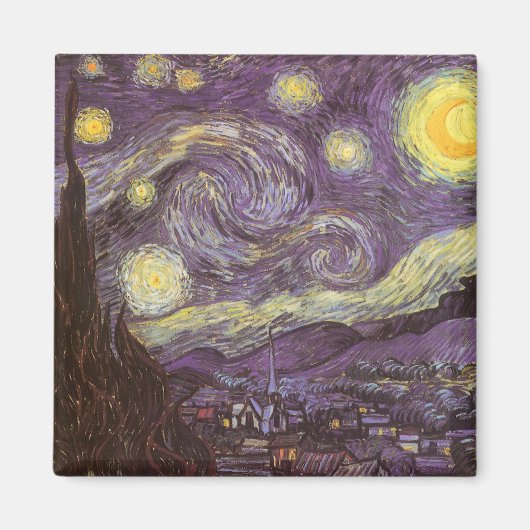 Aimant Vincent van Gogh - Nuit étoilée (Devant)