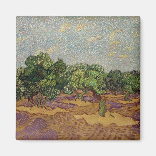 Aimant Vincent van Gogh - Olive Trees (Devant)
