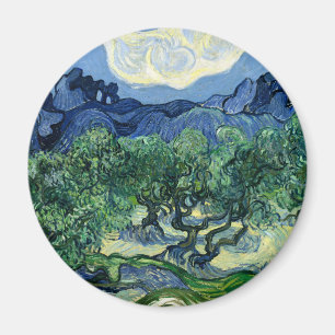 Aimant Vincent Van Gogh Oliviers Paysage Montagneux