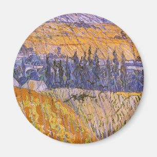 Aimant Vincent van Gogh - Paysage à Auvers sous la pluie